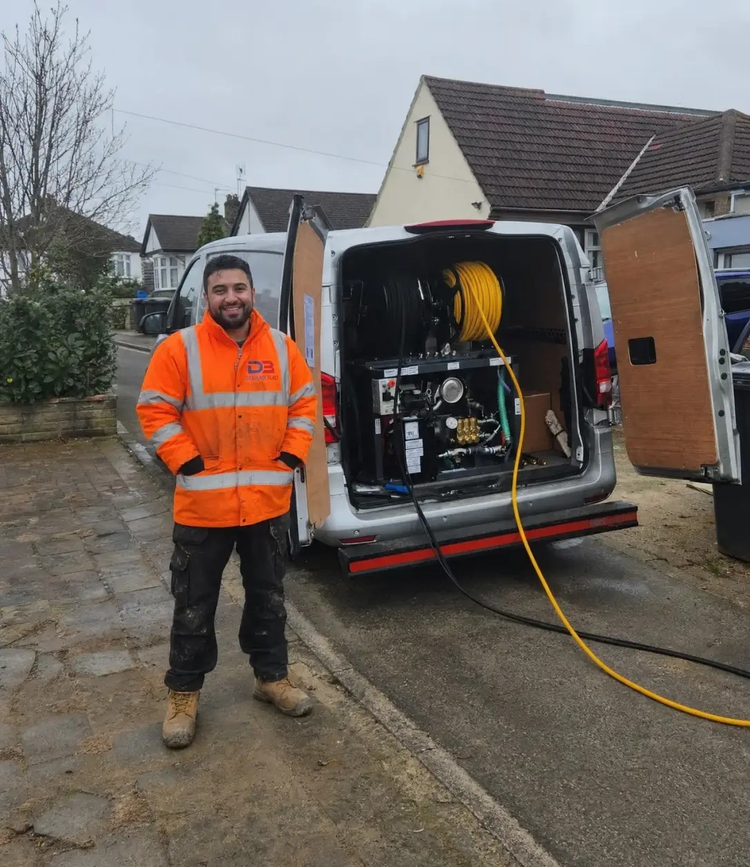 Drainage Blast engineer at work